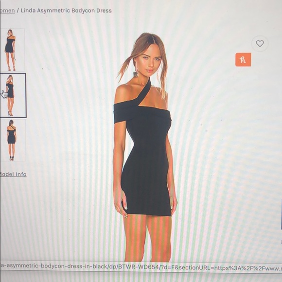linda asymmetric bodycon dress